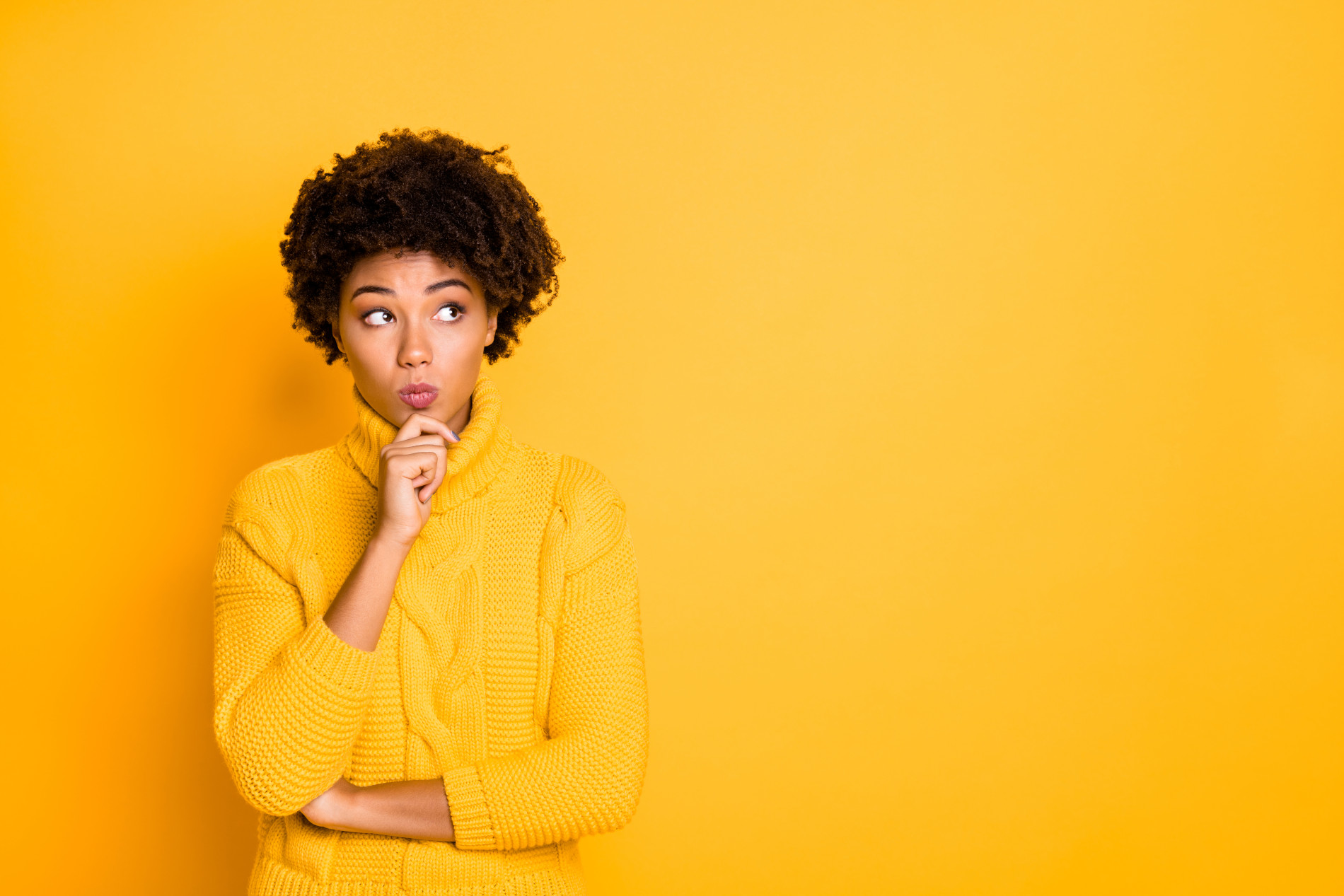 Image of a woman making a decision.