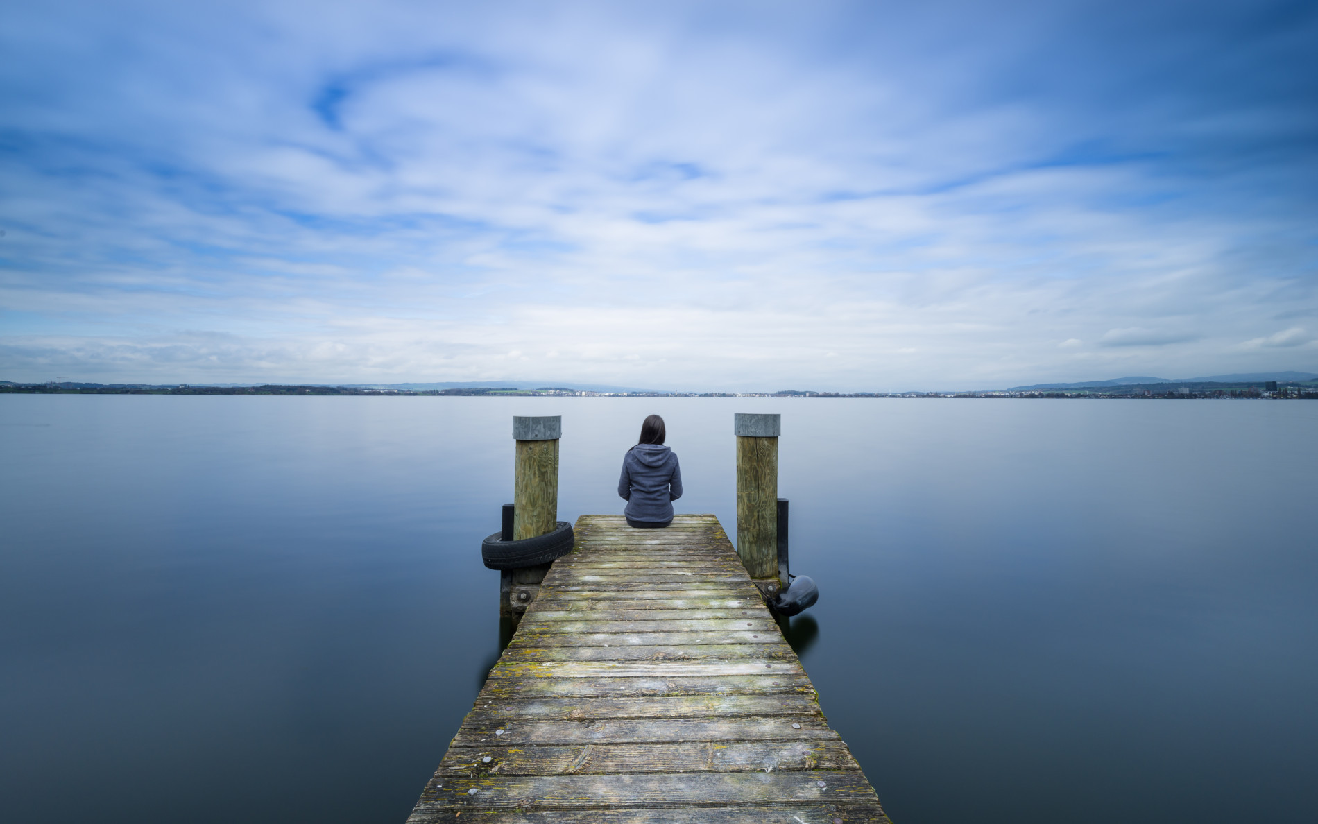 Image of person on a jetty.
